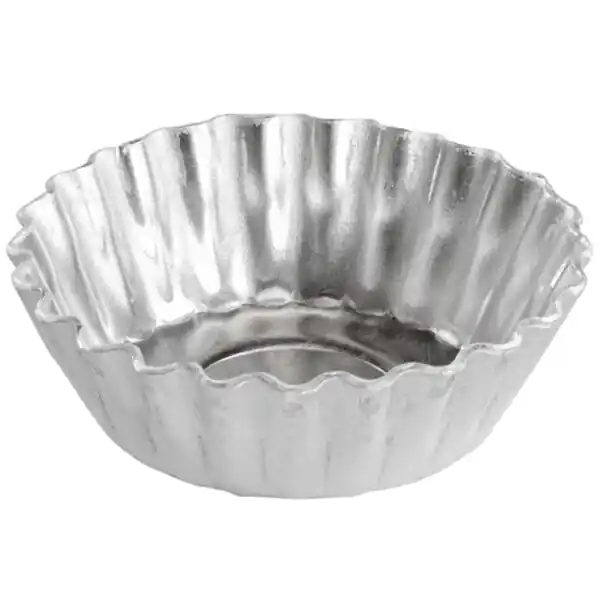 Secure Checkout Fat Daddio's PMTH-25 ProSeries 2 1/2" x 1" Round Heavy Duty Aluminum Fluted Tartlet / Mini Quiche Pan- 20/Pack
