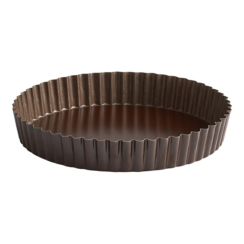 Trending Gobel 8 11/16" x 1 3/8" Round Fluted Deep Non-Stick Tart / Quiche Pan with Removable Bottom 226622