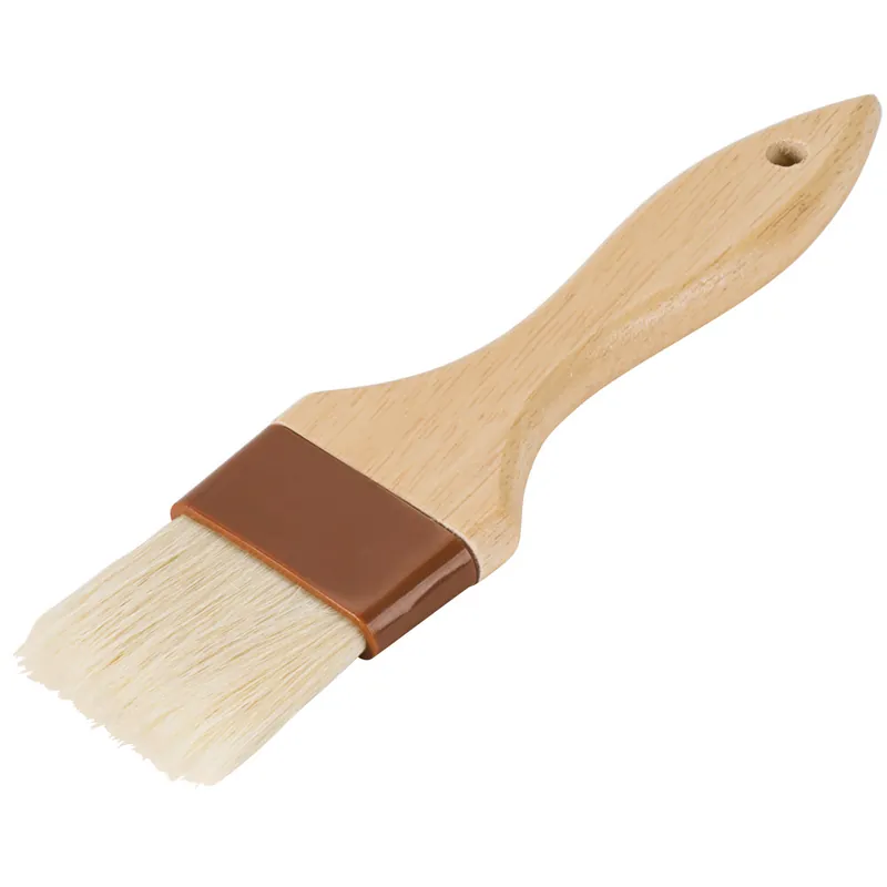 Choice 2"W Boar Bristle Pastry / Basting Brush with Wood Handle Price Cut