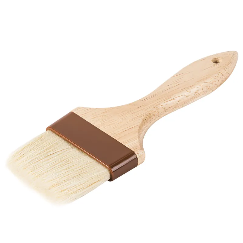 Markdown Choice 3"W Boar Bristle Pastry / Basting Brush with Wood Handle
