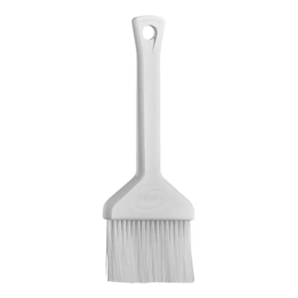 Vikan 2 3/4"W White Polyester Bristle Pastry Brush with Plastic Handle 5552705 Viral