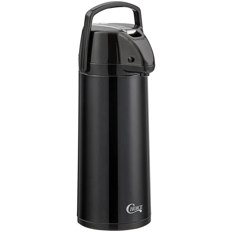 Exclusive Offer Choice 2.5 Liter Black Glass-Lined Stainless Steel Airpot with Lever