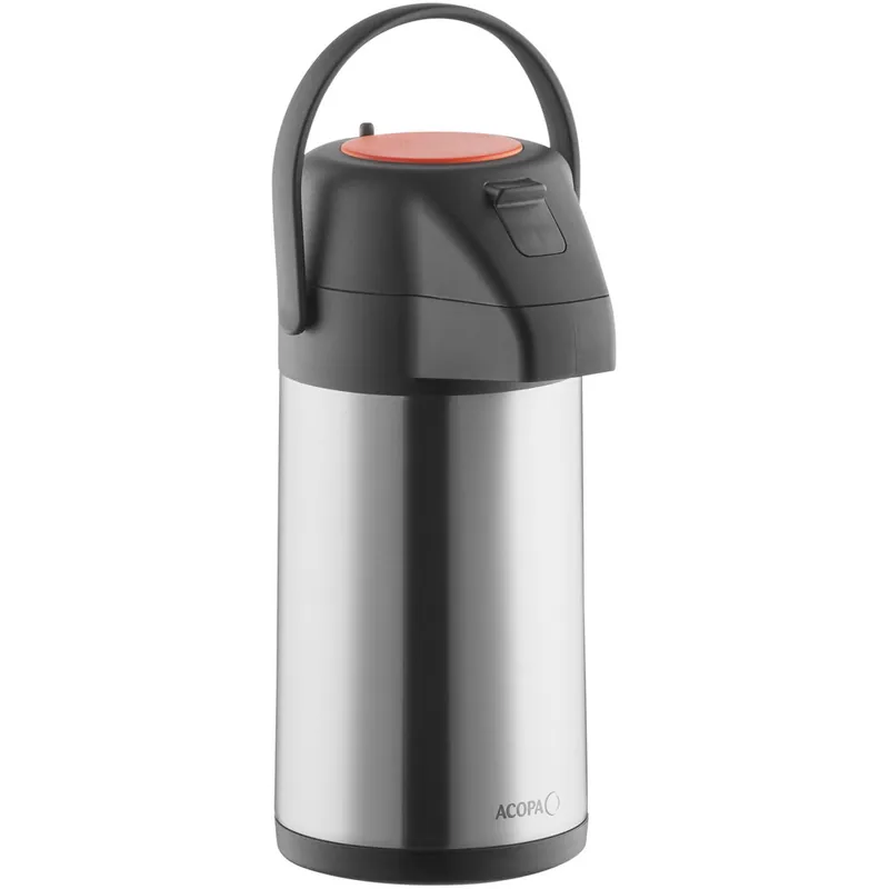 Genuine Acopa 2.2 Liter Stainless Steel Lined Decaf Airpot with Push Button