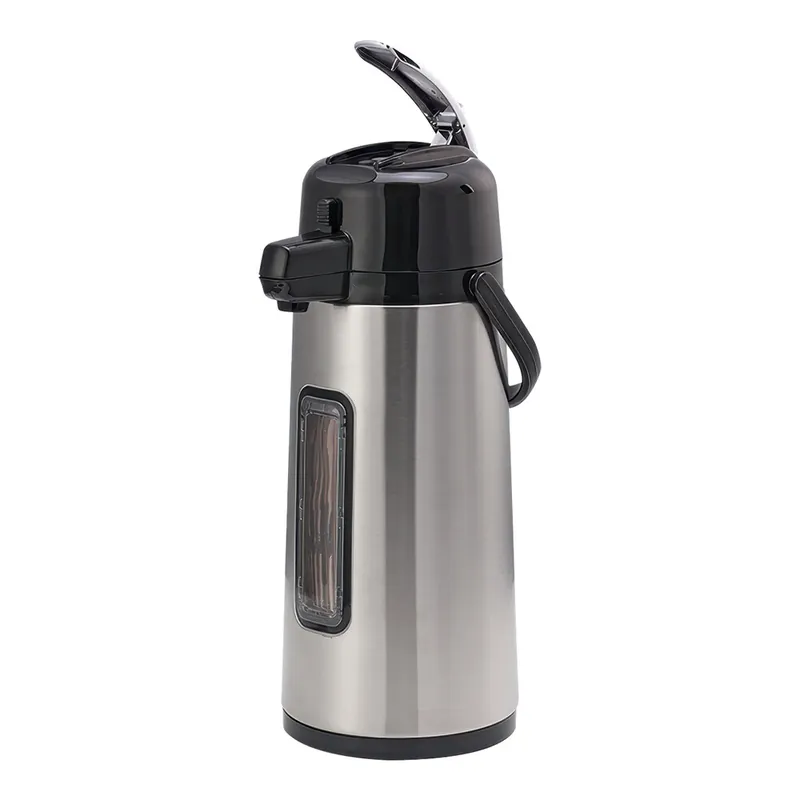 Service Ideas Eco-Air® 2.2 Liter Glass Lined Airpot with Lever and Sight Glass ECAL22SGY Reduced Price