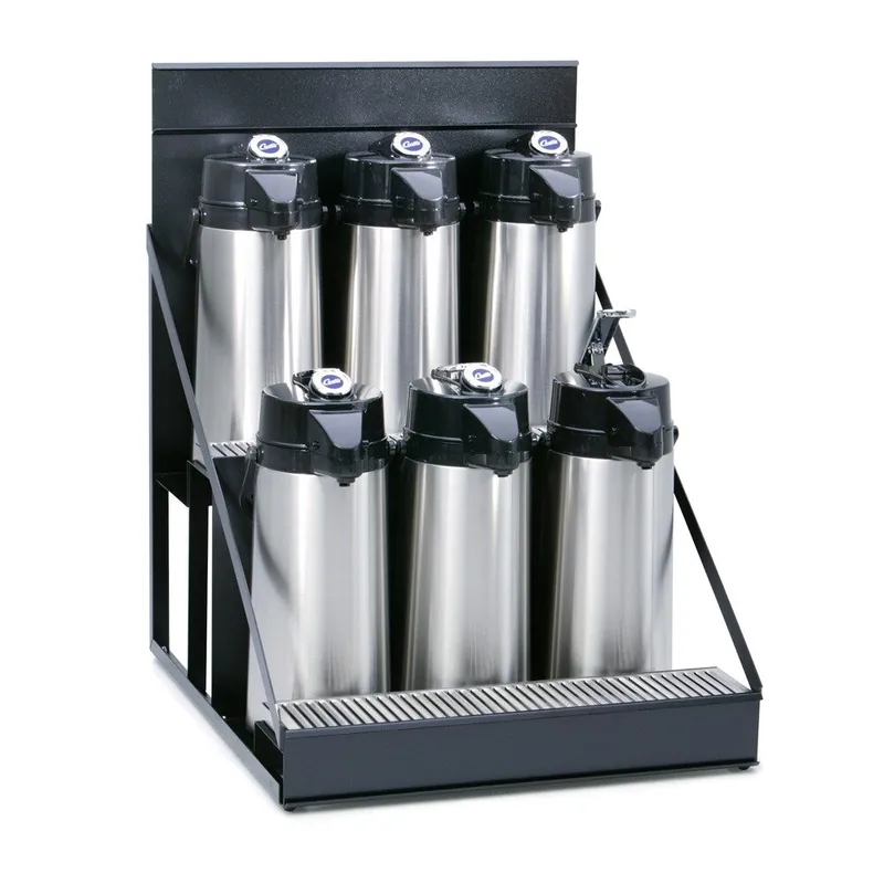 Direct From Manufacturer Curtis CAR-6-BLK Black 27 1/2" x 20 1/2" x 23" Six Airpot Rack