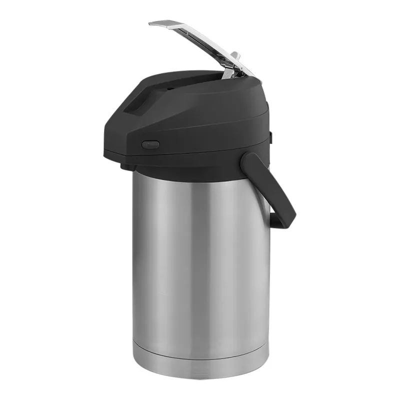 Service Ideas Color-Me-SVAC 2.5 Liter Brushed Stainless Steel Lined Airpot with Lever and Black Top CTAL25BL Free Returns