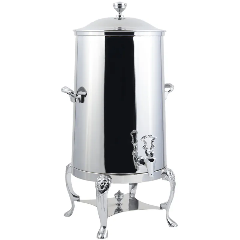 Same Day Shipping Bon Chef 48005C Lion 5 Gallon Insulated Stainless Steel Coffee Chafer Urn with Chrome Trim