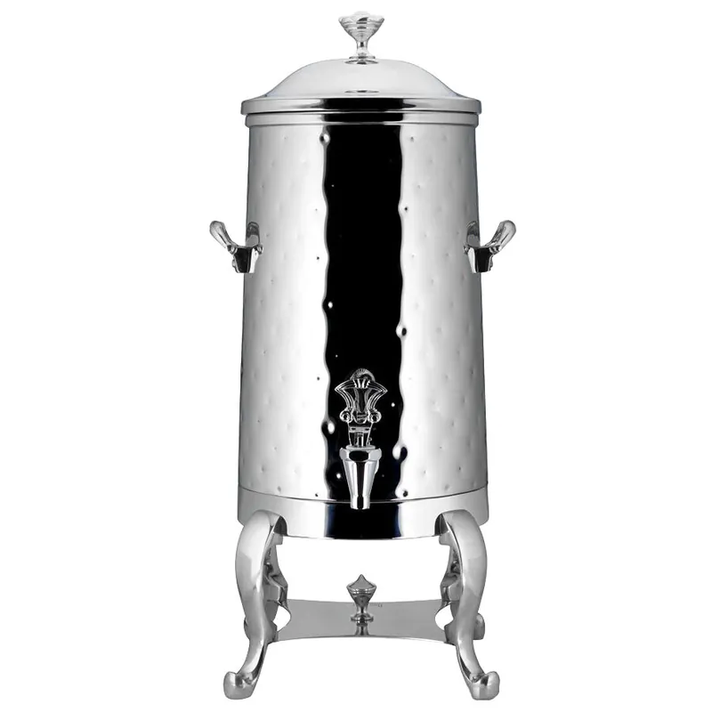 Luxury Bon Chef 49003C-H Roman 3 Gallon Insulated Hammered Stainless Steel Coffee Chafer Urn with Chrome Trim