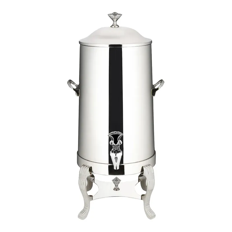 Bon Chef Aurora 3 Gallon Vacuum-Insulated Stainless Steel Coffee Chafer Urn with Chrome Trim 40203C Best Choice