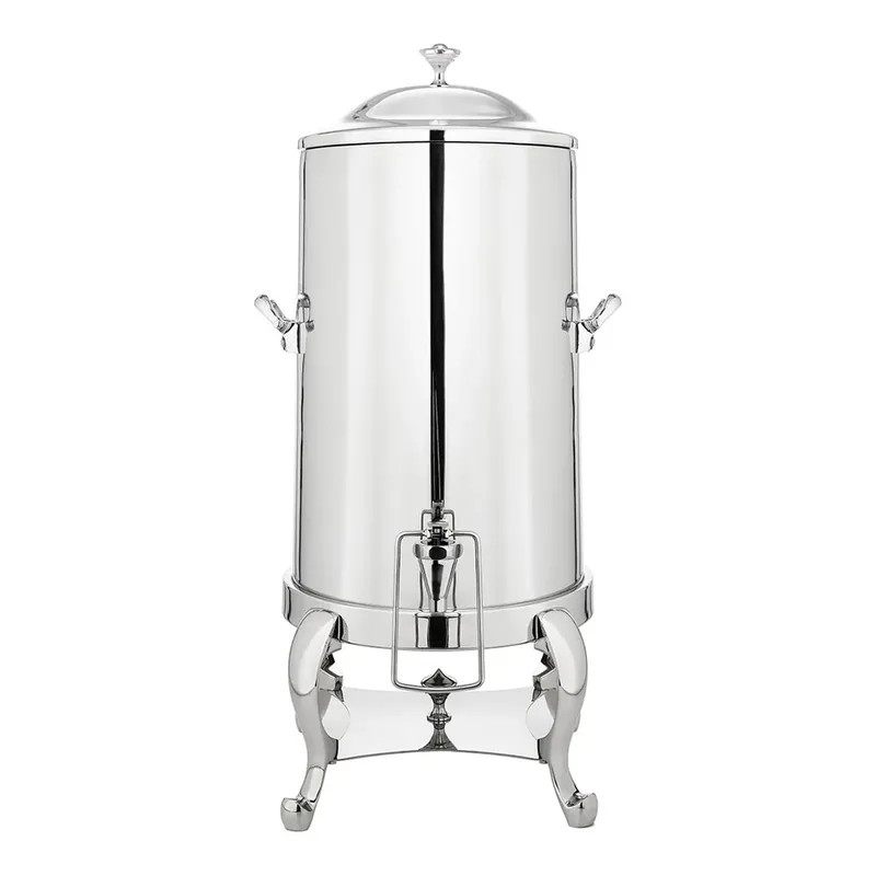 Grab Now Bon Chef Roman 1.5 Gallon Vacuum-Insulated Stainless Steel Coffee Chafer Urn with Brass Trim 49201