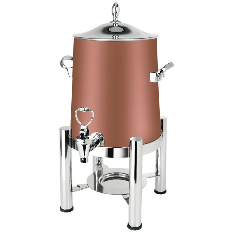 Money Back Guarantee Eastern Tabletop 3123CP Pillar'd 3 Gallon Copper Coated Stainless Steel Coffee Urn with Fuel Holder