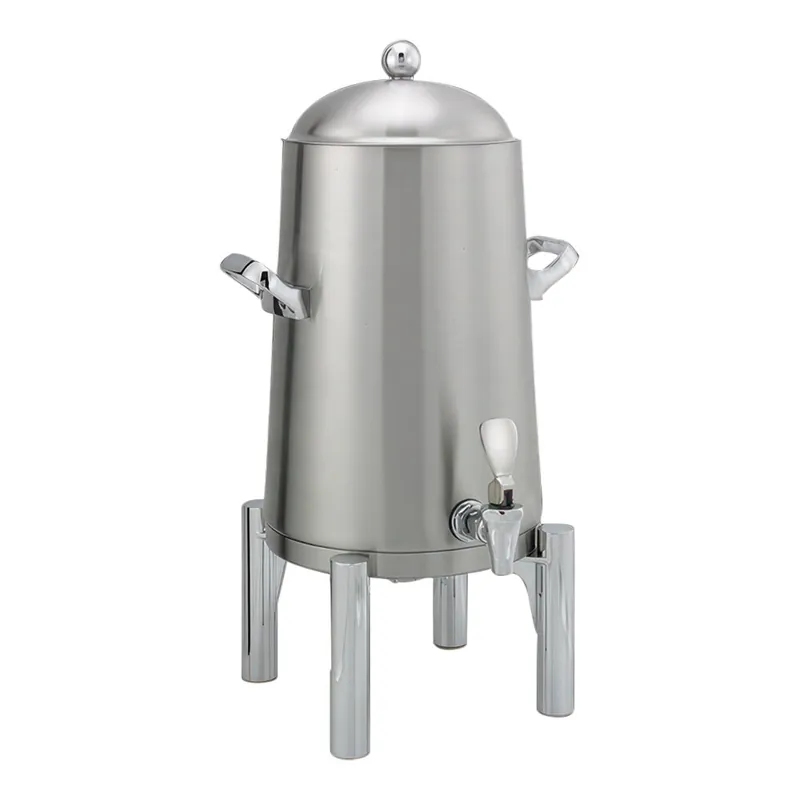 Service Ideas Flame Free® Thermo-Urn® 3 Gallon Round Brushed Stainless Steel Vacuum-Insulated Coffee Chafer Urn URN30VBSRN Flash Sale