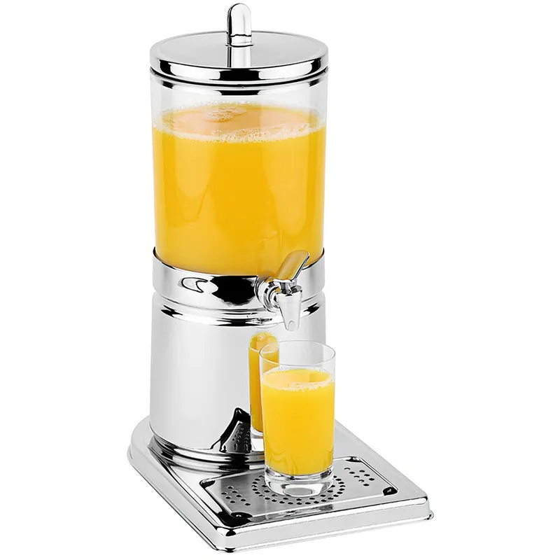Budget APS Top Fresh 1 Gallon Stainless Steel Beverage Dispenser with Stand APS 10800