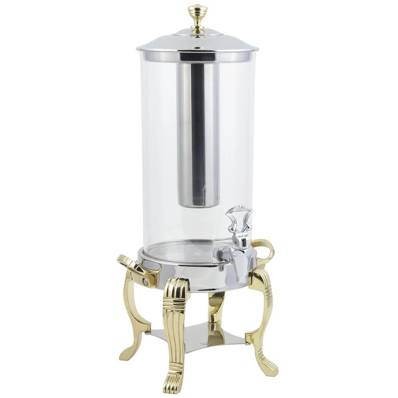 Bon Chef 40500 Aurora 2 Gallon Brass Finish Juice Dispenser with Stainless Steel Ice Chamber Best Price