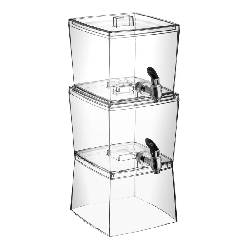 Express Delivery Choice 3 Gallon Acrylic Stackable Double Beverage Dispenser